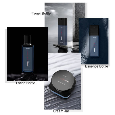 Van de de Containerlotion van Skincare van de luxe100ml Vierkante PETG Plastic Fles Blauwe Verpakkende de Pompfles