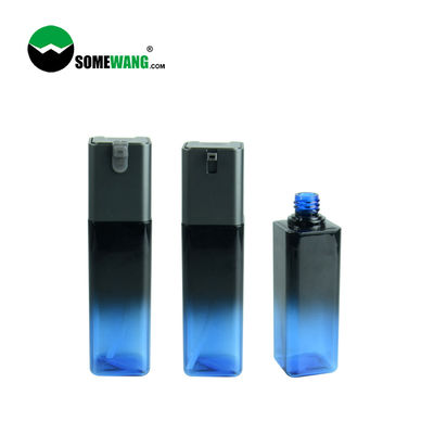 Van de de Containerlotion van Skincare van de luxe100ml Vierkante PETG Plastic Fles Blauwe Verpakkende de Pompfles