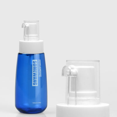 De blauwe Kosmetische Fles van 30ml 60ml 80ml PETG