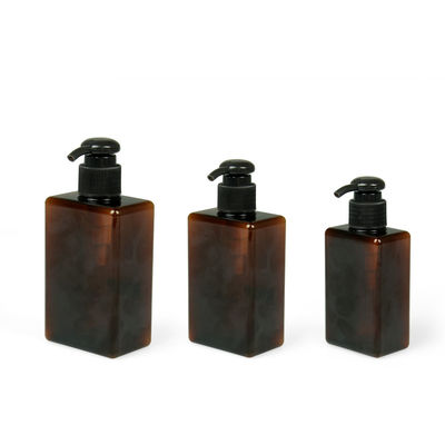 de Roomkruik 24/410 van 100ml 200ml 250ml Petg Vierkante Amber Shampoo Bottle