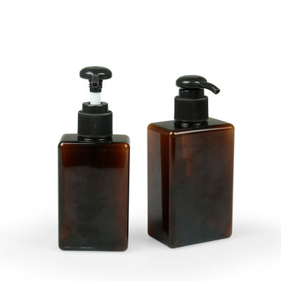 de Roomkruik 24/410 van 100ml 200ml 250ml Petg Vierkante Amber Shampoo Bottle