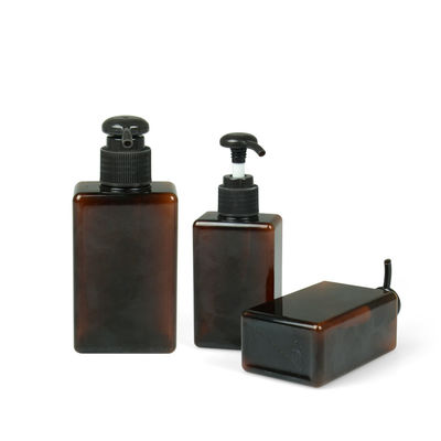 de Roomkruik 24/410 van 100ml 200ml 250ml Petg Vierkante Amber Shampoo Bottle