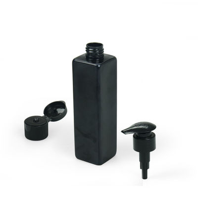 het HUISDIEREN Kosmetische Fles Zwarte Vierkante Plastic 4oz 6oz van 120ml 240ml