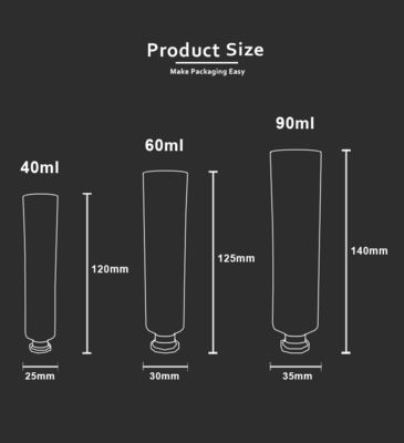 de Plastic Buis van 40ml 60ml 90ml ABL met Schroefdeksel voor de Room van het Tandpastazonnescherm
